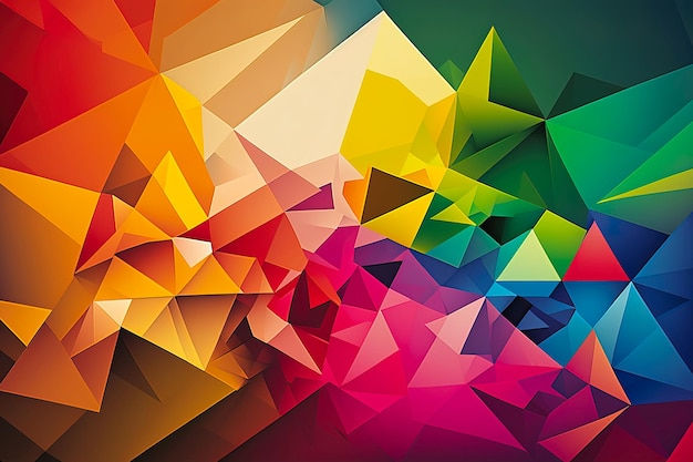 Wallpaper #42fKEZMBSpphPi3-_fja44 Premium Photo Rainbow Colorful Geometric Triangle Abstract Background