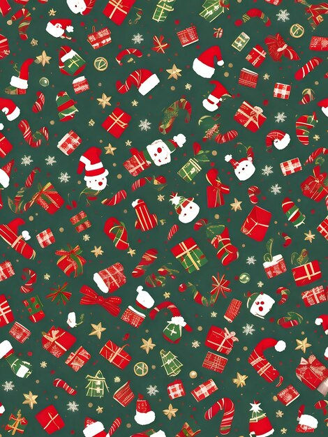 Wallpaper #_bgL2ZIBJvJKYCmEbeqa295 A Collection of Christmas Decorations Including Santa Snowman and