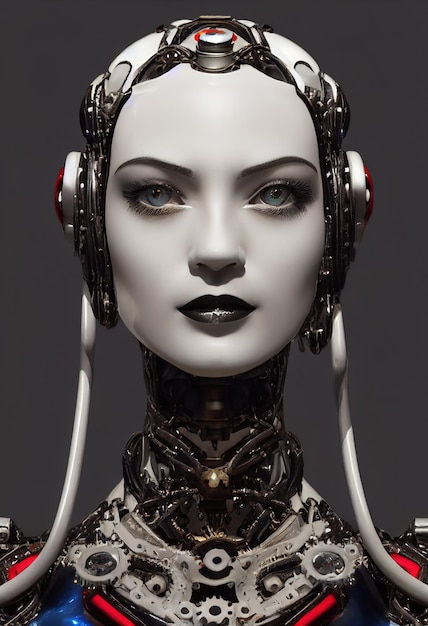 Wallpaper #ss4JJZMB71dOy6JZQBKv156 Premium Photo Portrait of a Victorian Steampunk Robot Artistic