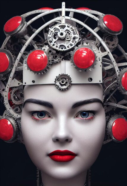 Wallpaper #ss4JJZMB71dOy6JZQBKv130 Premium Photo Portrait of a Victorian Steampunk Robot Artistic