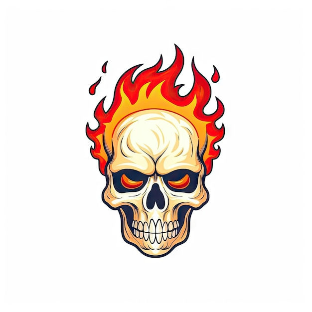 Wallpaper #XLhI2JIBJvJKYCmEa-fn24 Fire Skull Animated