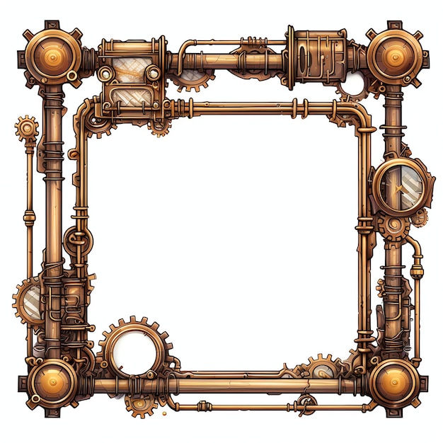 Wallpaper #jm3wa5cBycdYOYFTqXKd88 Premium AI Image Beautiful Steampunk Frame Clipart Illustration