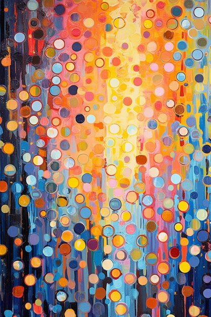 Wallpaper #52dQ-5IBSpphPi3-YpO8103 Premium Photo Painting of a Colorful Abstract Painting of Circles and