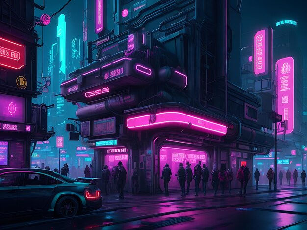 Wallpaper #aWjcHZMBSpphPi3-Yicj14 Premium AI Image Cyberpunk Cityscapes with a Cyberpunk Aesthetic