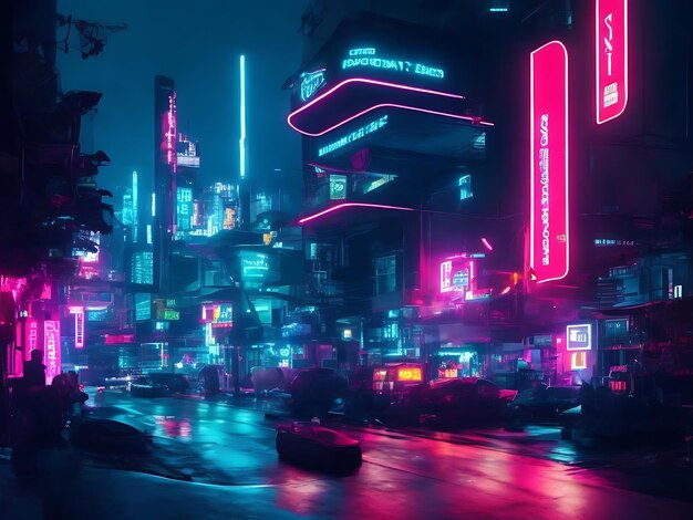 Wallpaper #aWjcHZMBSpphPi3-Yicj60 Premium AI Image Cyberpunk Cityscapes with a Cyberpunk Aesthetic