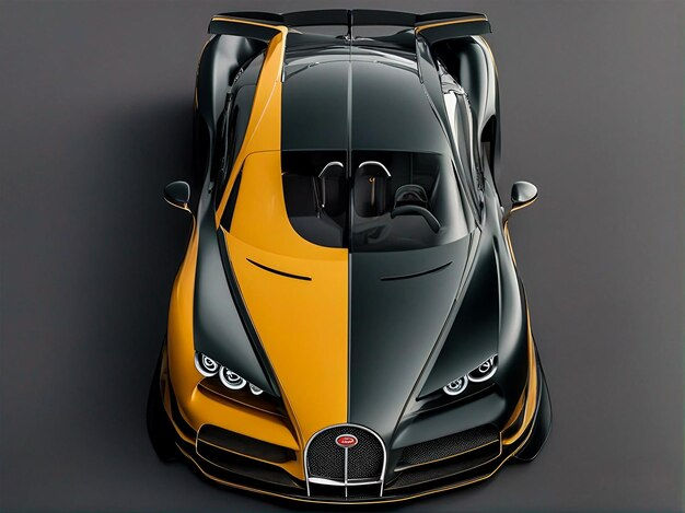 Wallpaper #kWidIpMBSpphPi3-uDN4155 Premium AI Image a Dark Yellow and Black Luxury Car Front Side View