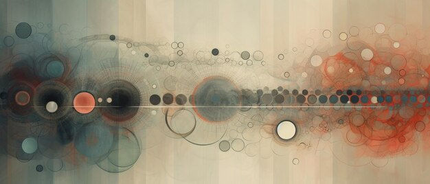 Wallpaper #52dQ-5IBSpphPi3-YpO8217 Premium AI Image Abstract Painting of Circles and Dots on a White