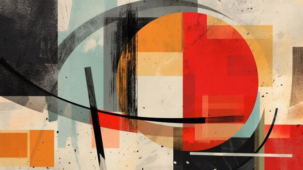 Wallpaper #52dQ-5IBSpphPi3-YpO8124 Premium Photo Abstract Painting of a Circle with a Red and Yellow