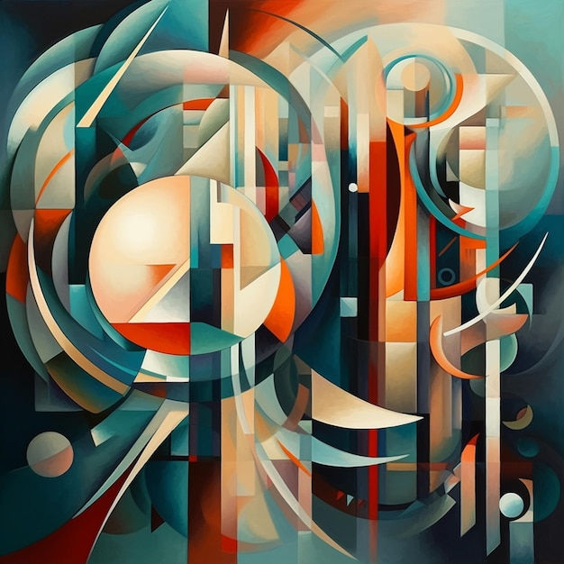 Wallpaper #52dQ-5IBSpphPi3-YpO8117 Premium AI Image Abstract Painting of a Circle with a Few Smaller