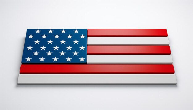 Wallpaper #de5b9 Premium Vector Minimalist American Flag Illustration Drawn with a