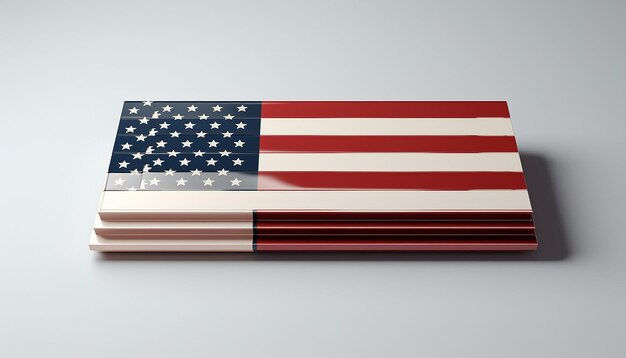 Wallpaper #de5b9 Premium Vector Minimalist American Flag Illustration Drawn with a