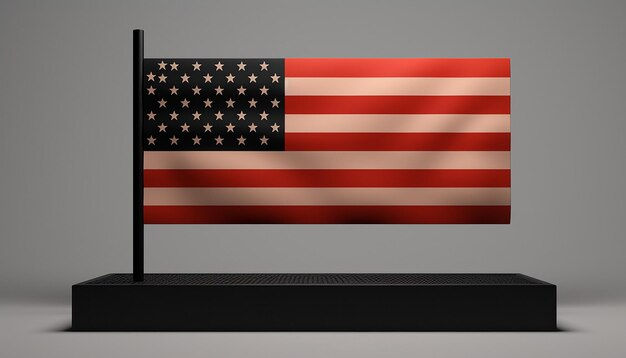 Wallpaper #de5b9 Premium Vector Minimalist American Flag Illustration Drawn with a