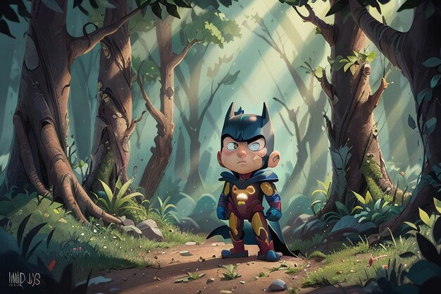 Wallpaper #tmh5I5MBSpphPi3-wjVf176 Premium AI Image Batman Superman Cartoon Cute Character Wallpaper