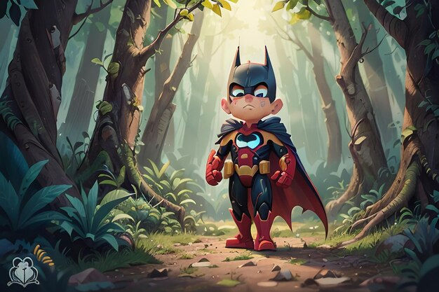 Wallpaper #tmh5I5MBSpphPi3-wjVf109 Premium AI Image Batman Superman Cartoon Cute Character Wallpaper