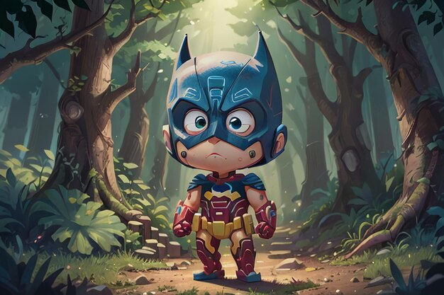 Wallpaper #tmh5I5MBSpphPi3-wjVf85 Premium AI Image Batman Superman Cartoon Cute Character Wallpaper