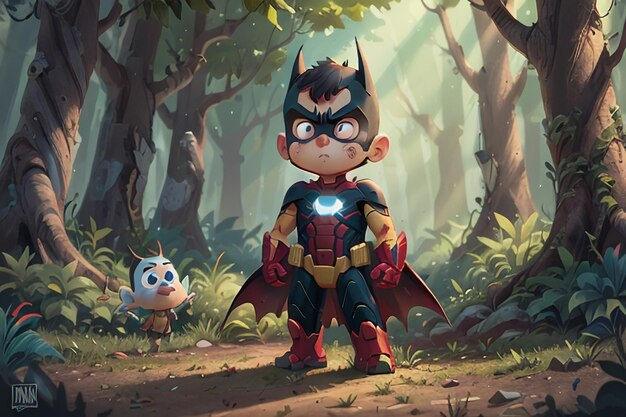 Wallpaper #tmh5I5MBSpphPi3-wjVf149 Premium AI Image Batman Superman Cartoon Cute Character Wallpaper