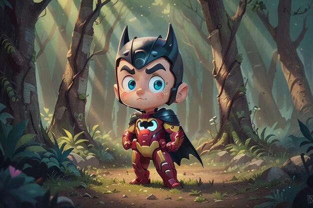 Wallpaper #tmh5I5MBSpphPi3-wjVf91 Premium AI Image Batman Superman Cartoon Cute Character Wallpaper