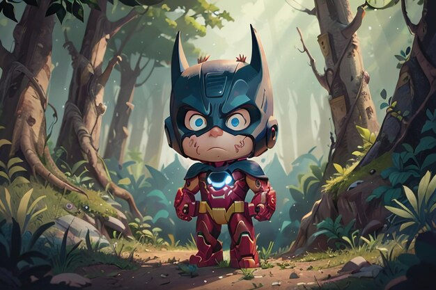 Wallpaper #tmh5I5MBSpphPi3-wjVf53 Premium AI Image Batman Superman Cartoon Cute Character Wallpaper