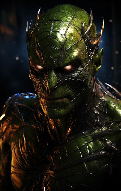 Wallpaper #YgMDY5MBpyOg8YnEXdRi339 Premium AI Image the Green Man of the Joker