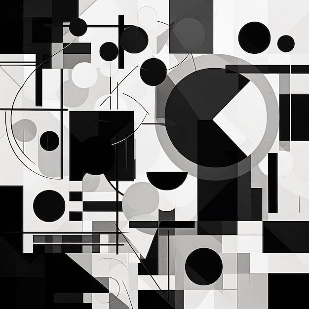 Wallpaper #52dQ-5IBSpphPi3-YpO8285 Premium AI Image a Black and White Abstract Painting of a Circle and