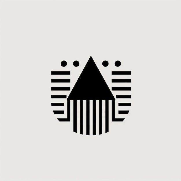 Wallpaper #PmeuAJMBSpphPi3-_adt158 Premium AI Image a Black and White Drawing of a Triangle with a