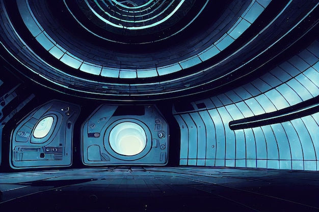 Wallpaper #r7gj2JIBJvJKYCmEhOZY91 Premium Photo Futuristic Alien Spaceship Interior