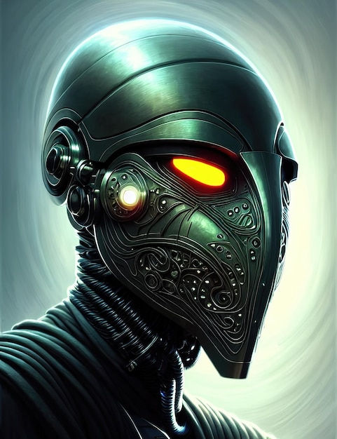 Wallpaper #Fp2HM5MBgczKmuyaifW5257 Premium Photo Gasmask Steampunk Portrait of a Robot Cyborg in a