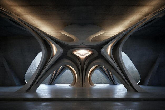 Wallpaper #vWhnF5MBSpphPi3-Og4v50 Premium AI Image Abstact Exterior with Concrete Floor and D
