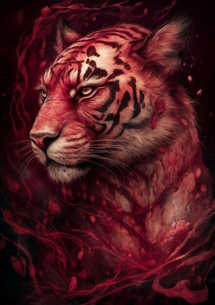 Wallpaper #8mfKDpMBSpphPi3-Qevh203 Premium AI Image Illustration of an Animal in a Fictional Scenery for