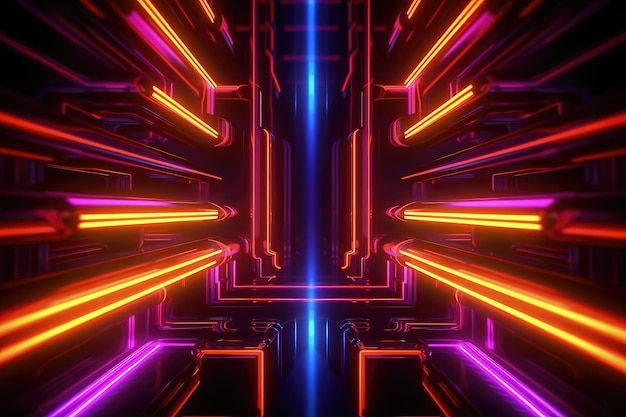 Wallpaper #LWek7JIBSpphPi3-nlTW304 Premium AI Image Illustration of Abstract Neon Wallpaper Design for