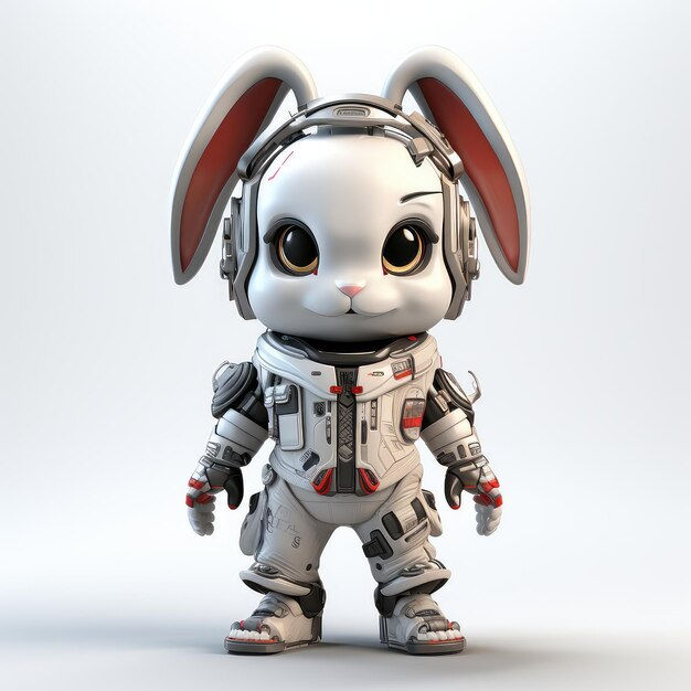 Wallpaper #qa3MMZMBKf019FdaUxGB142 Premium AI Image Illustration Cyberpunk Rabbit Cartoon Fascination Splash