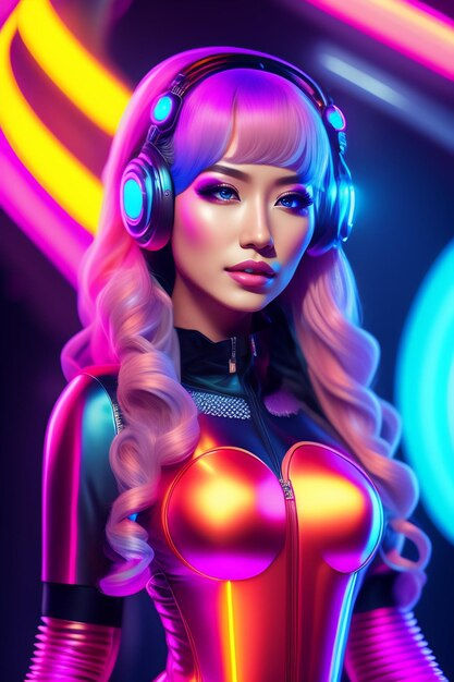 Wallpaper #U7gq25IBJvJKYCmEGfWT392 Premium AI Image Neon Art