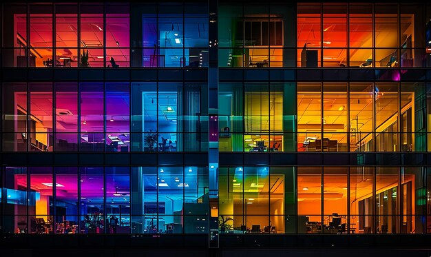 Wallpaper #mGcv8ZIBSpphPi3-O2pF317 Premium Photo Office Building at Night