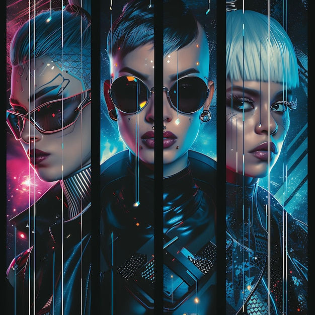 Wallpaper #TjuFbZcBSWmA-tzpGo5i24 Premium Photo Design of Cyberpunk Fashion Campaign Poster Cyberpunk