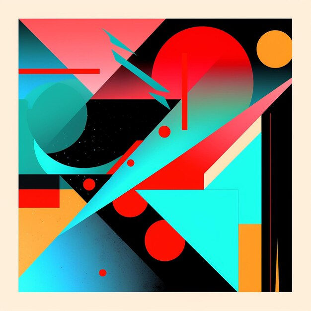 Wallpaper #52dQ-5IBSpphPi3-YpO8358 Premium AI Image a Colorful Abstract Painting of a Circle and a Red