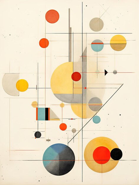 Wallpaper #52dQ-5IBSpphPi3-YpO8130 Premium AI Image a Colorful Abstract Painting of Circles and a Arrow