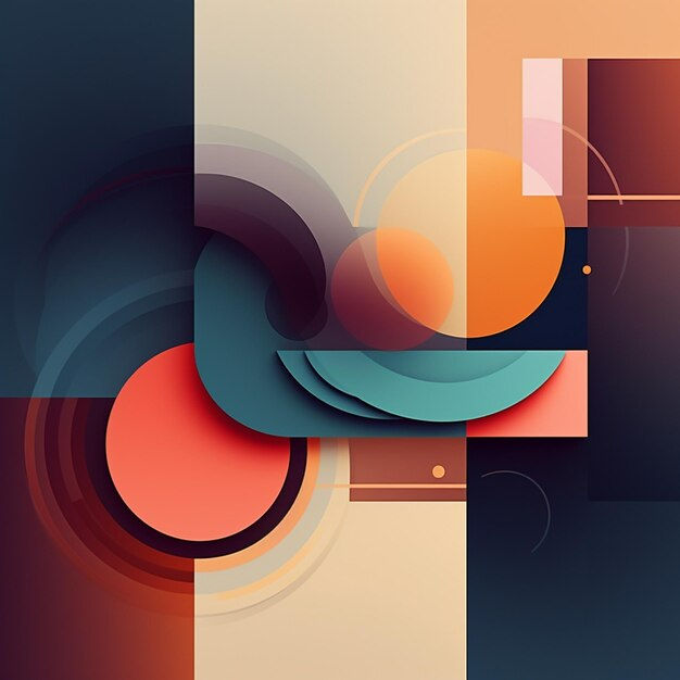 Wallpaper #52dQ-5IBSpphPi3-YpO8169 Premium AI Image a Colorful Abstract Painting of a Circle with a Red