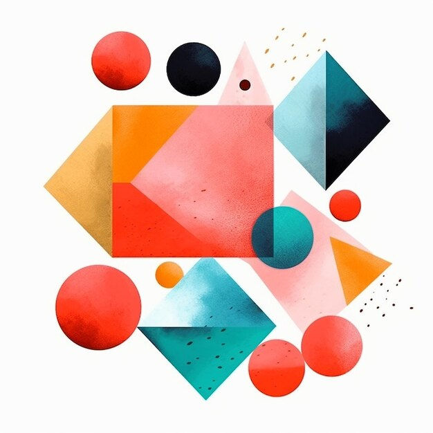Wallpaper #52dQ-5IBSpphPi3-YpO8193 Premium AI Image a Colorful Abstract Painting of a Circle with a Red