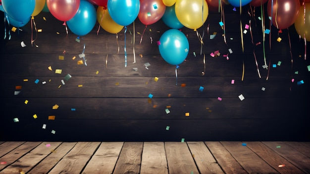 Wallpaper #lMnyjJcB-VVLIetl3Wns37 Premium AI Image Colorful Carnival or Party Balloons Streamers