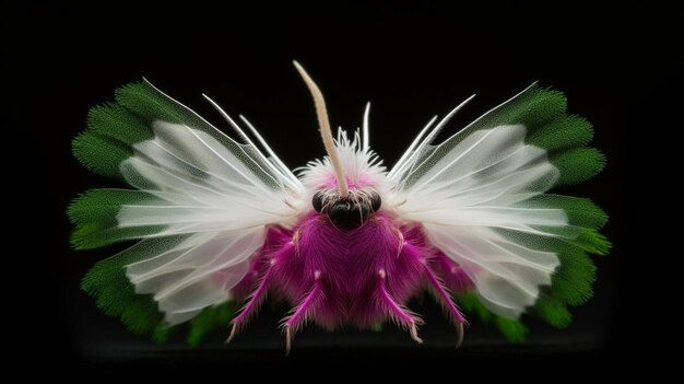 Wallpaper #NLn43pIBJvJKYCmE9Ahz465 Premium AI Image a Butterfly with a White and Purple Body and Wings