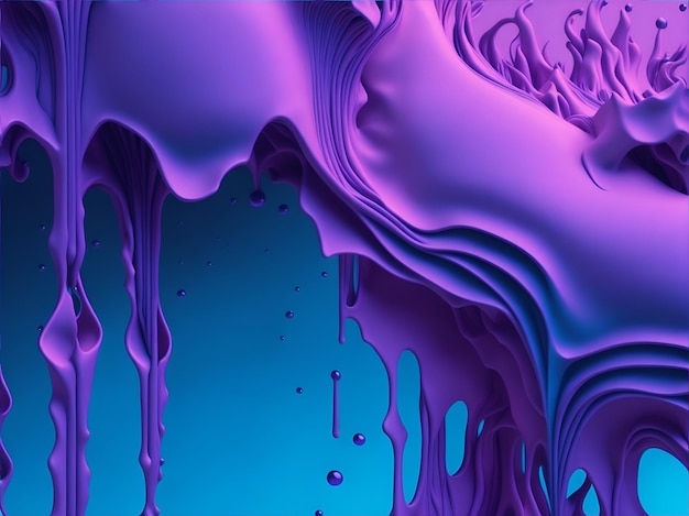 Wallpaper #676fa Dark Purple Turquoise Paint Stains Mixing Liquid 4K HD Turquoise