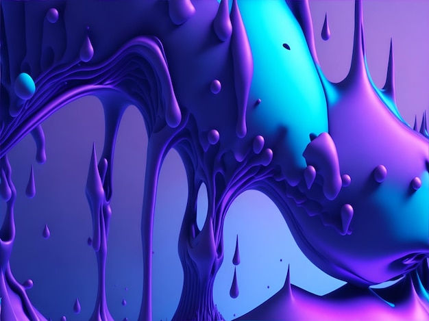 Wallpaper #676fa Dark Purple Turquoise Paint Stains Mixing Liquid 4K HD Turquoise