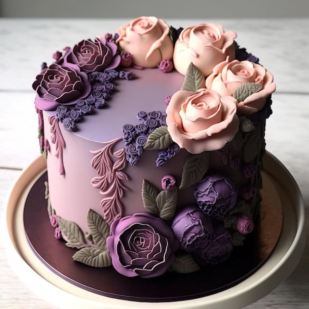 Wallpaper #0Gc9D5MBSpphPi3-me0t196 Premium AI Image a Photo of an Artistic Cake with a Unique Abstract