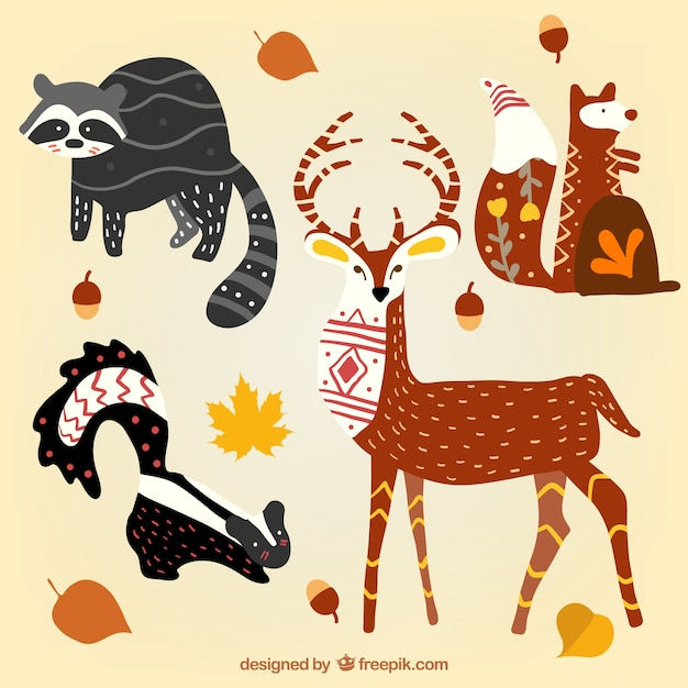 Wallpaper #r2fTEJMBSpphPi3-HPTq364 Free Vector Abstract Forest Animals