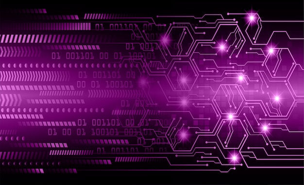 Wallpaper #OIJoQJMB0GiFKesM7cHZ0 Premium Vector Purple Cyber Hexagon Circuit Future Technology Concept