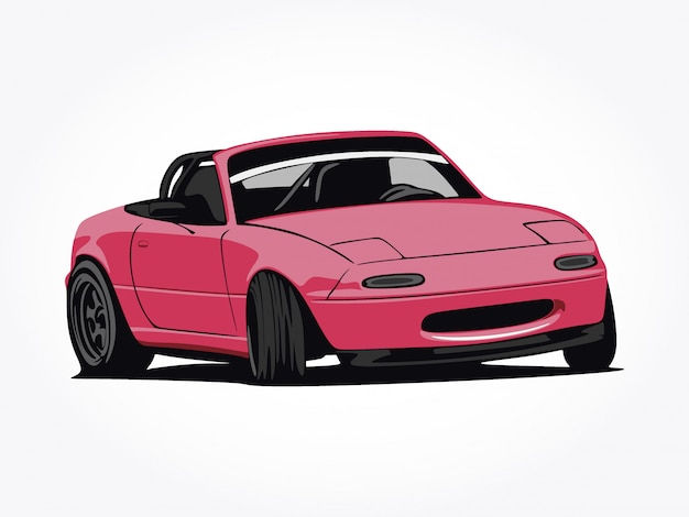 Wallpaper #OmeU-JIBSpphPi3-QYpX64 Premium Vector Custom Cute Pink Car Vector Illustration Art