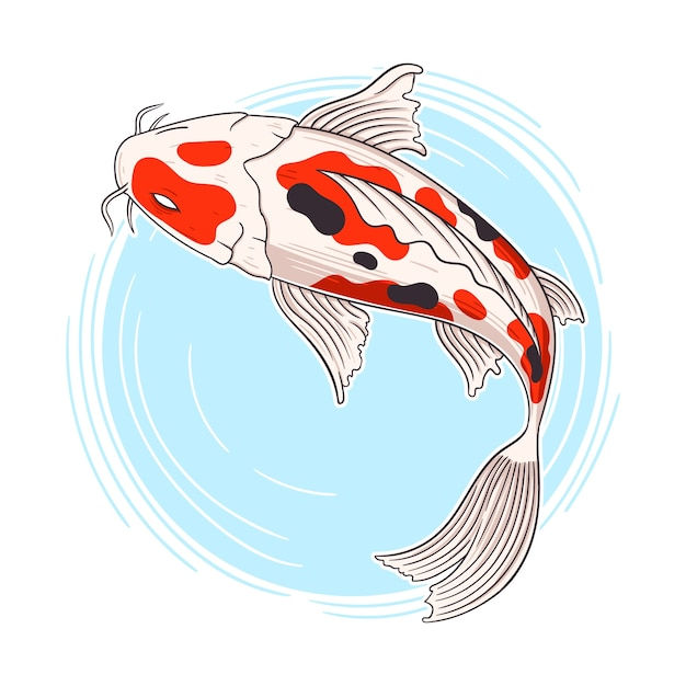 Wallpaper #4f2e6 Koi Fish Heart Original Watercolor Painting Etsy