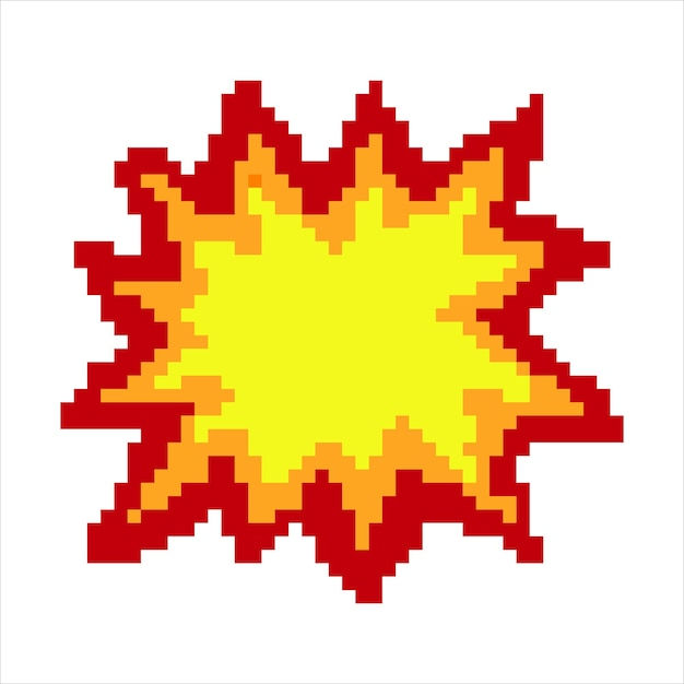 Wallpaper #TGdYAZMBSpphPi3-s6qB182 Explosion Con Pixel Art Ilustracion Vectorial Vector Premium