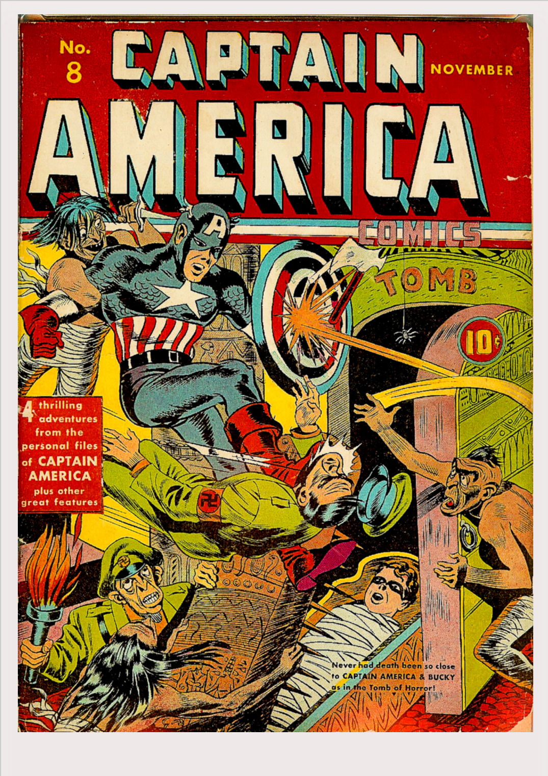 Wallpaper #5md7-pIBSpphPi3-k5Dd268 Captain America No 8 November 1941 Jack Kirby Pencils Al