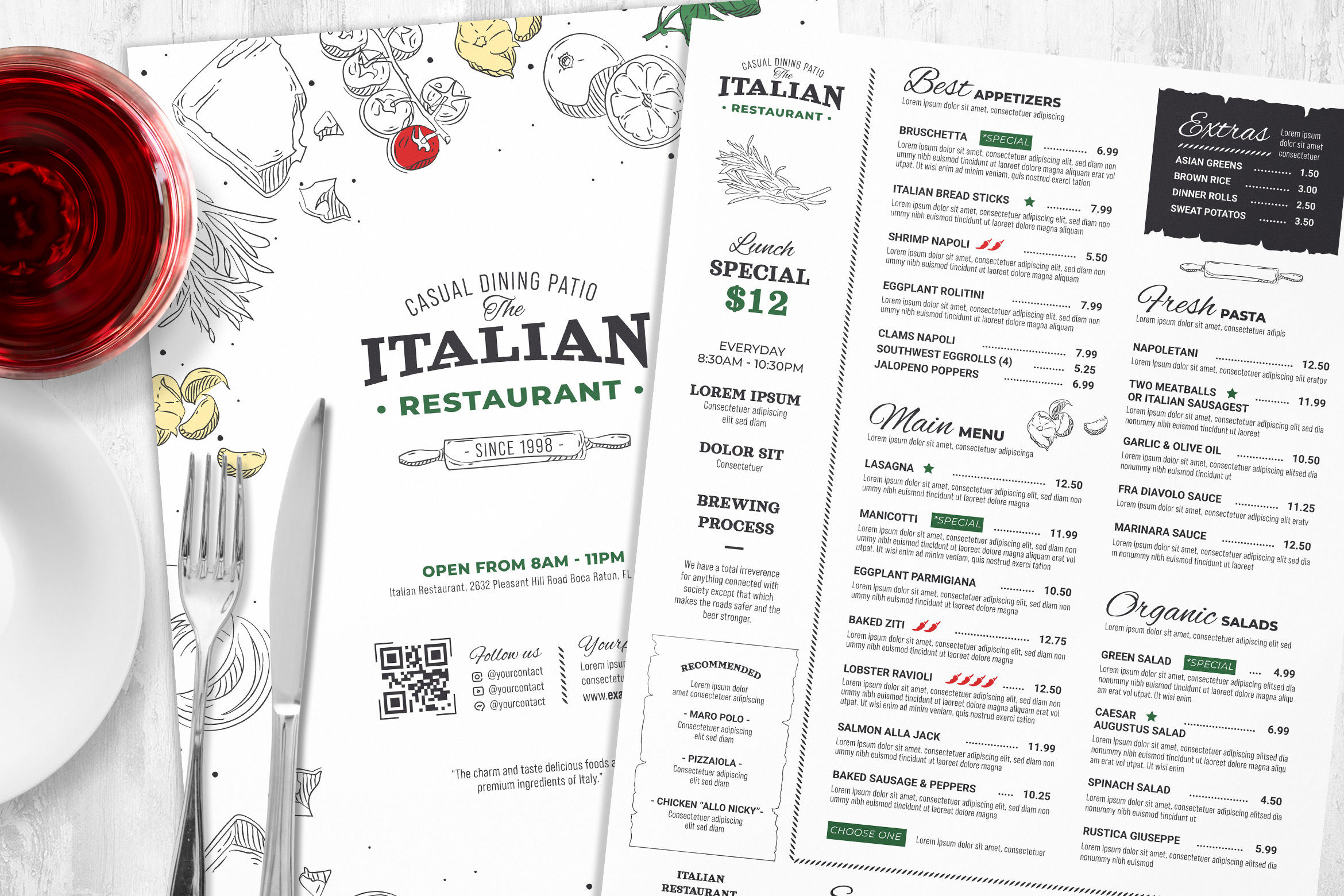 Wallpaper #hGcuDZMBSpphPi3-SeOZ89 Italian Restaurant Menu Templates Psd AI Indd Brandpacks